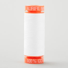 Aurifil 50 WT Cotton Mako Spool Thread White