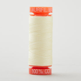 Aurifil 50 WT Cotton Mako Spool Thread Light Lemon