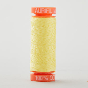Aurifil 50 WT Cotton Mako Spool Thread Lemon