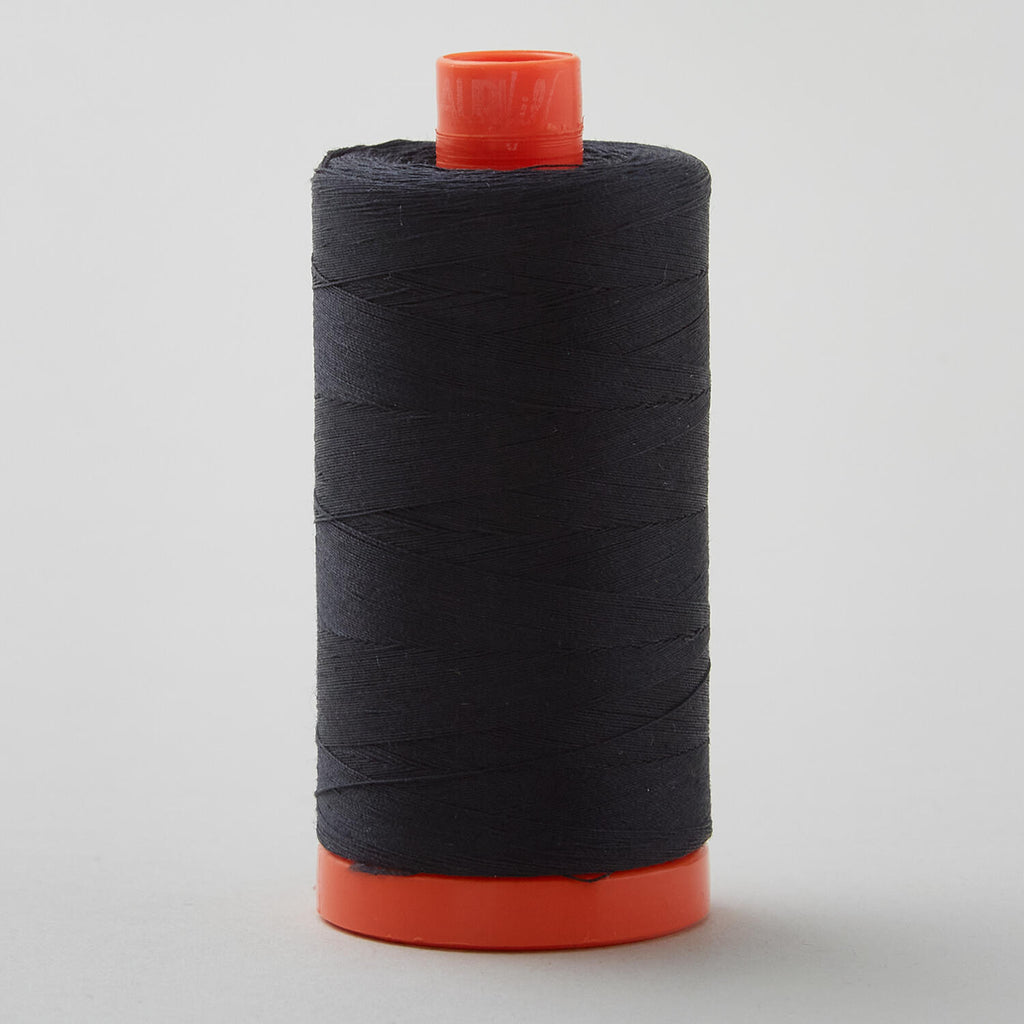 Aurifil 50 WT Cotton Mako Large Spool Thread Black