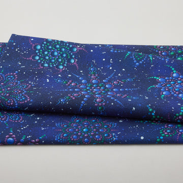 Beaded Medallion - Dark Blue 2 Yard Cut