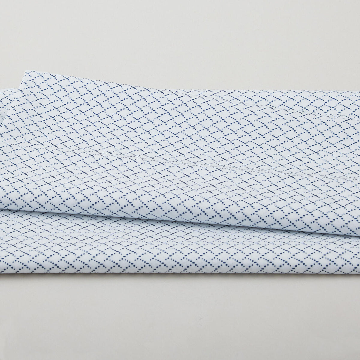 Criss Cross Dots - White/Navy 2 Yard Cut