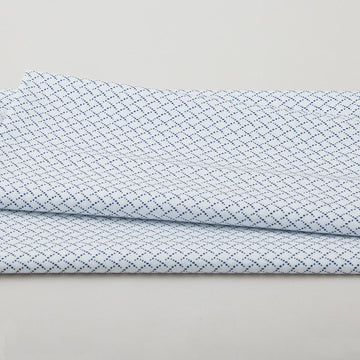Criss Cross Dots - White/Navy 2 Yard Cut