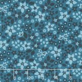Holly & Hearth - Star Flowers Teal Yardage