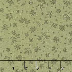 Holly & Hearth - Flurries Evergreen Yardage