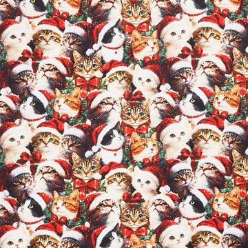Merry Cats - Merry Cats Portraits Multi Yardage