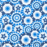 Patriotic 108" - Banner Celebration Blue 108" Wide Backing