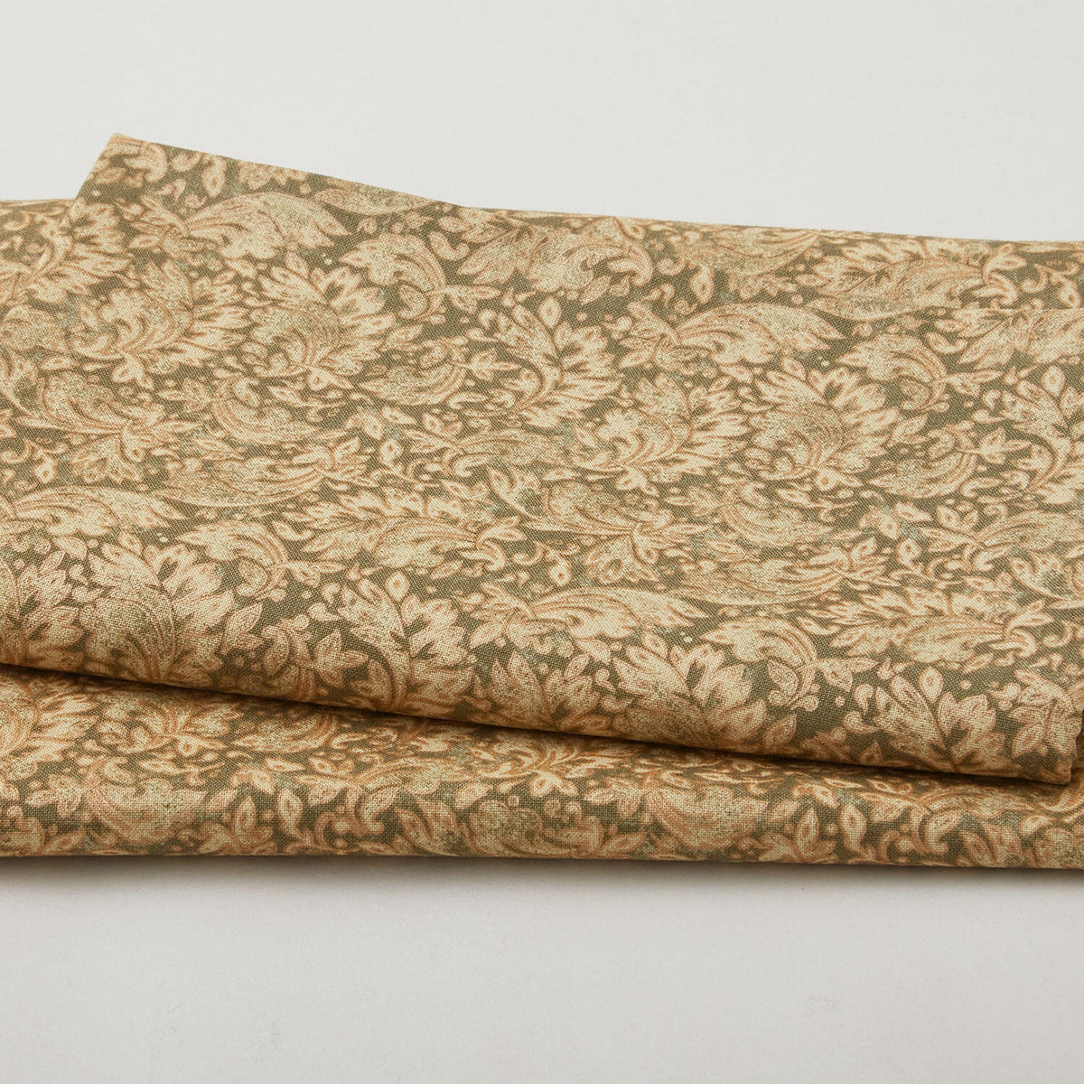 Ivory Fields - Tonal With Metallic Olive 2 Yard Cut