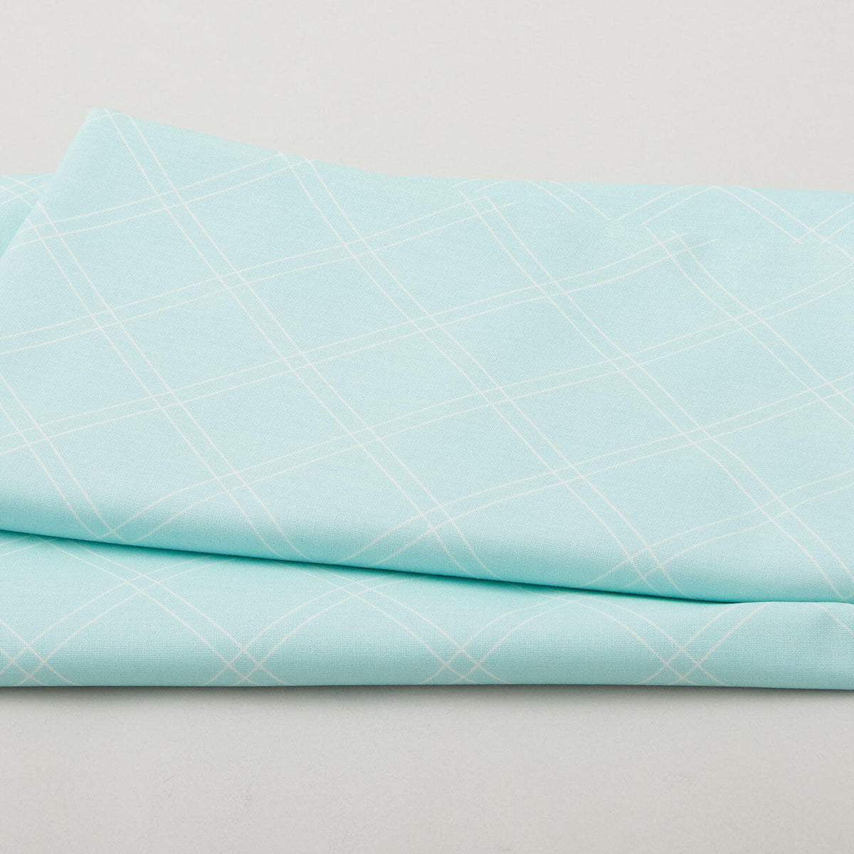 The Bright Side - Windowpane Plaid Turquoise 2 Yard Cut