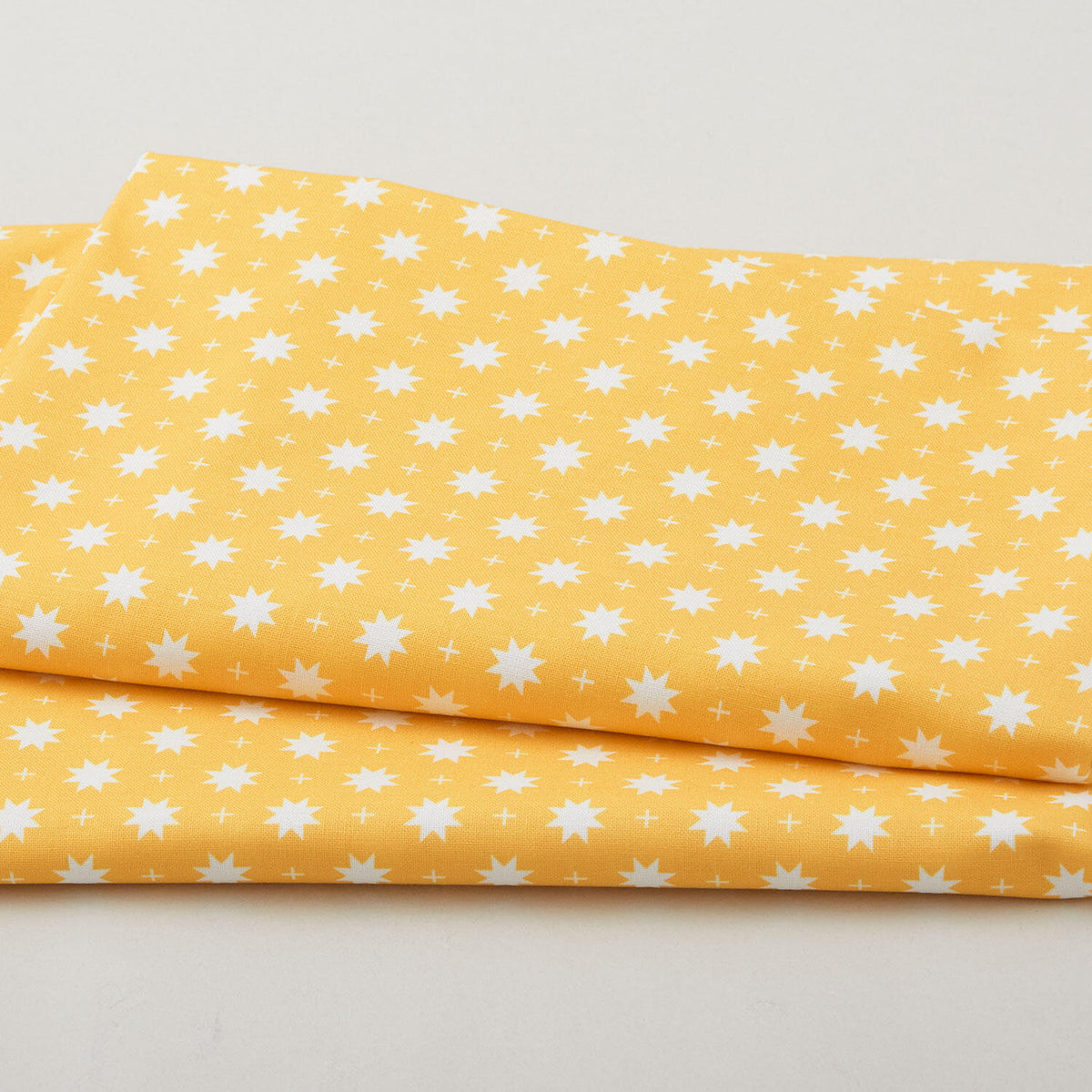 The Bright Side - Eight Point Star and Check Yellow 2 Yard Cut