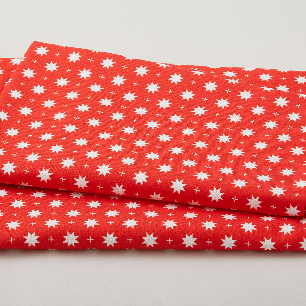 The Bright Side - Eight Point Star and Check Red 2 Yard Cut