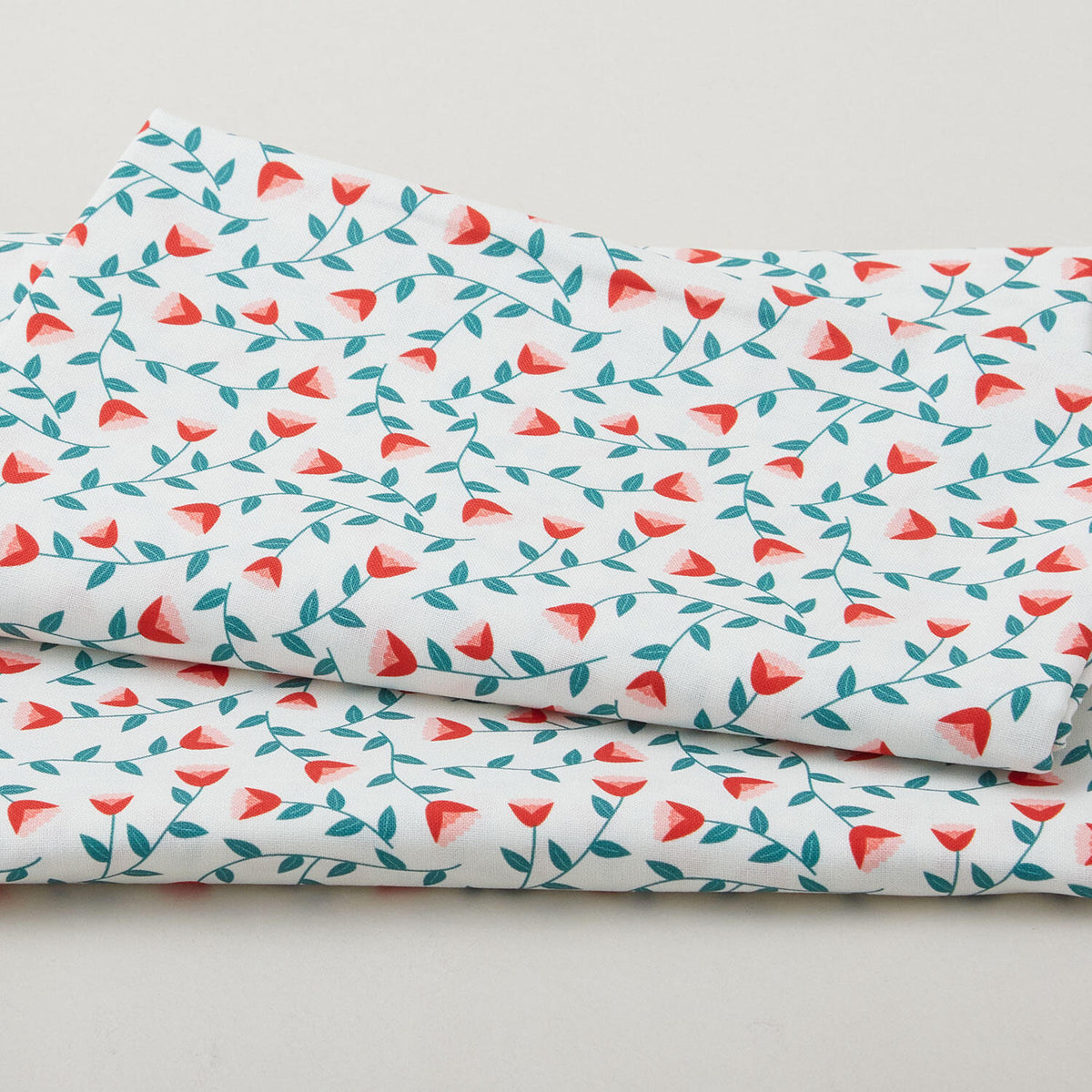 The Bright Side - Viney Flowers White 2 Yard Cut