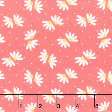 The Bright Side - Daisies and Dots Pink Yardage