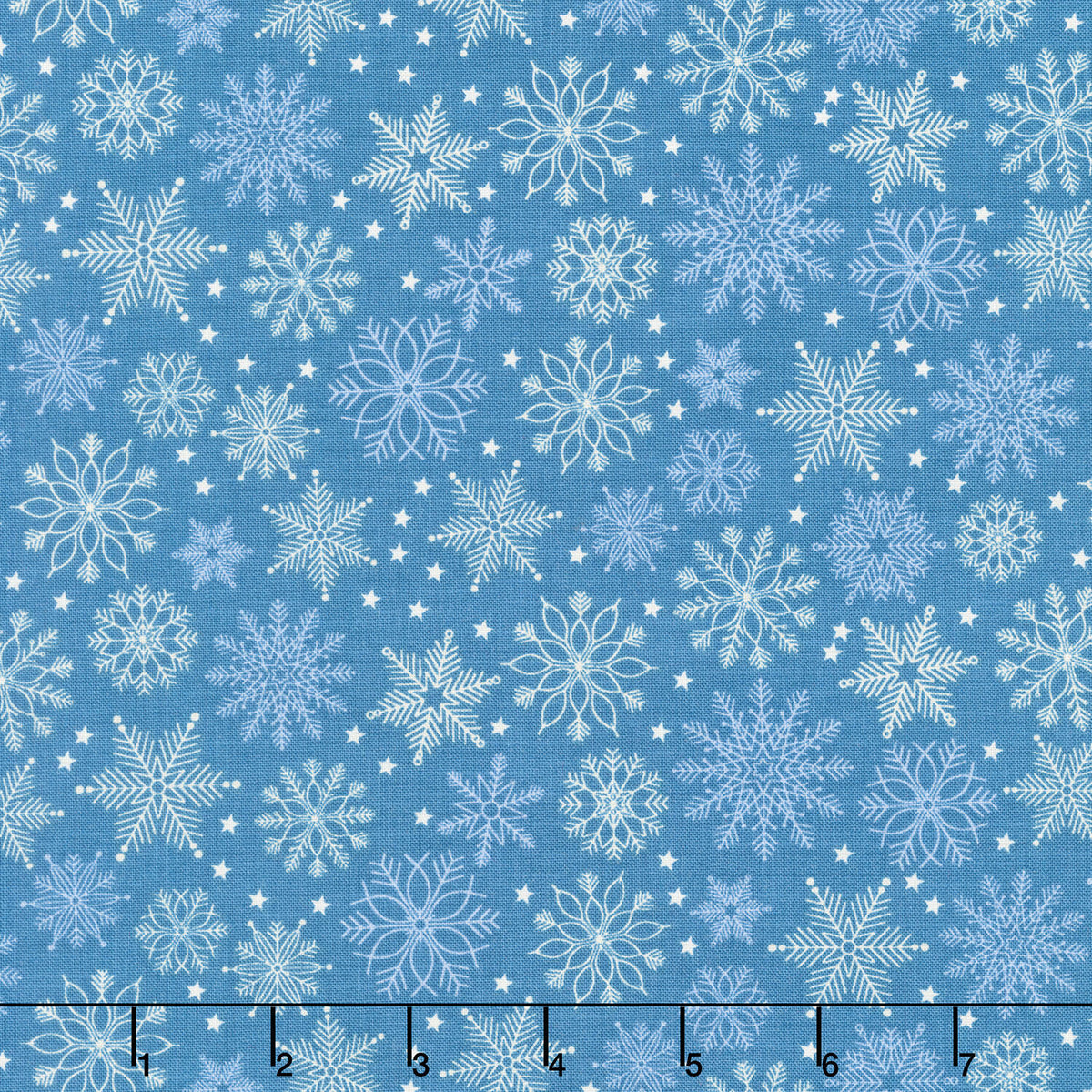Holly Jolly Calico - Snowflakes Navy Yardage