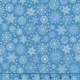 Holly Jolly Calico - Snowflakes Navy Yardage