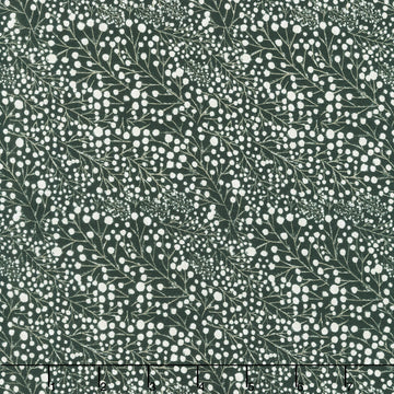 Winter Solstice - Frosted Berries Dark Teal Yardage