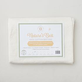 Missouri Star Nature's Best 100% Cotton Crib Batting - Natural