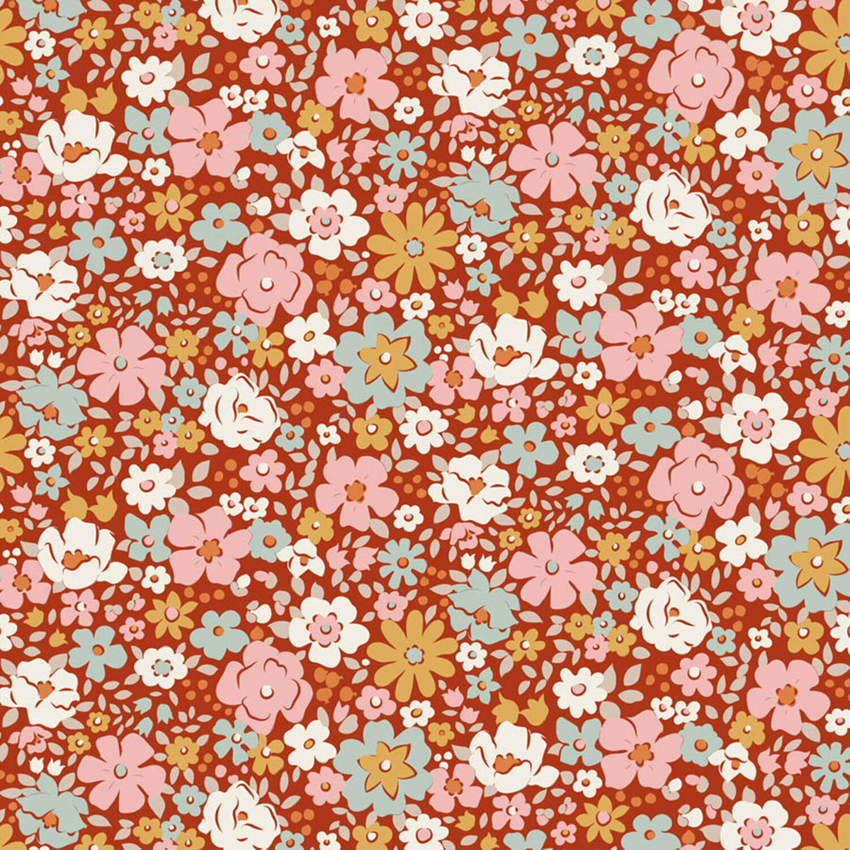 Village Life - Esther Rust Yardage
