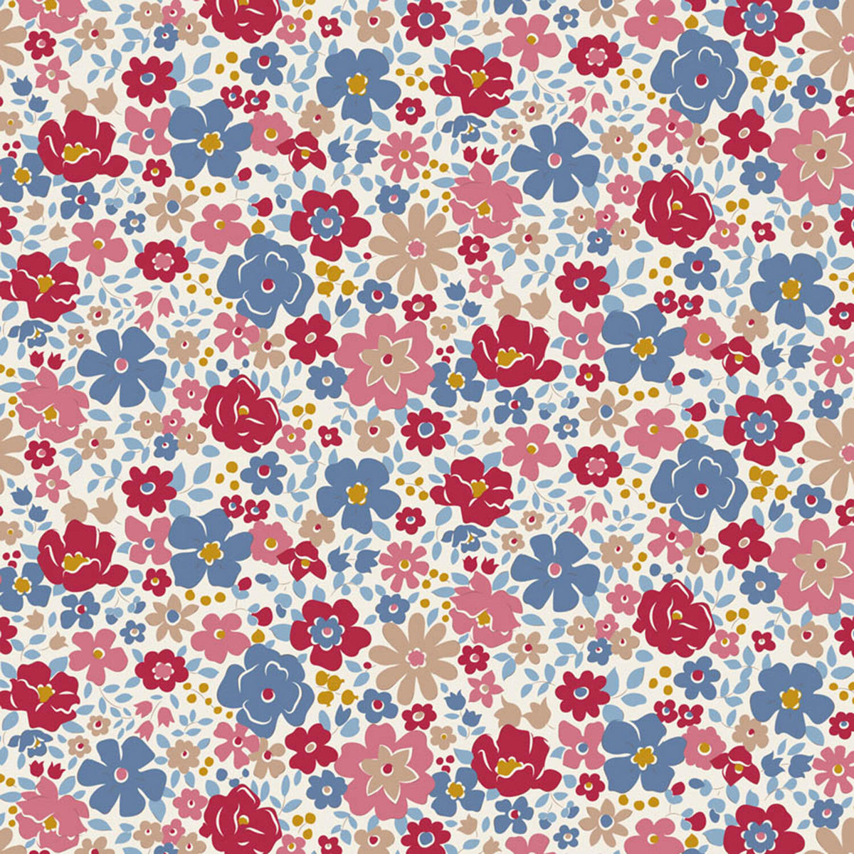 Village Life - Esther Cold Cream Yardage