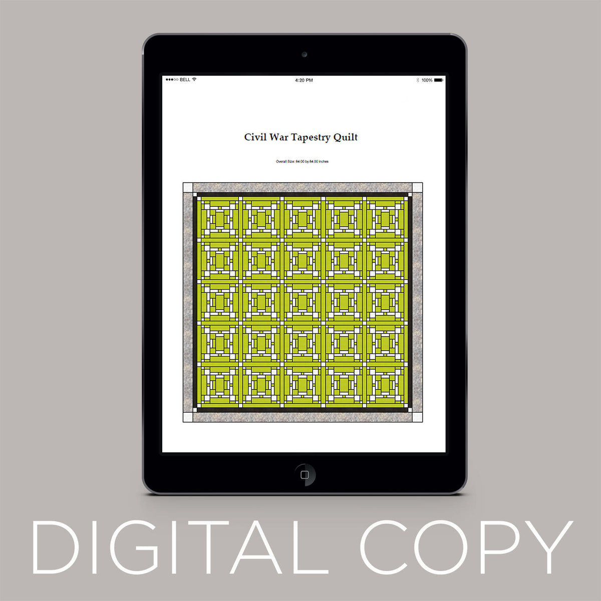 Digital Download - Civil War Tapestry Quilt Pattern