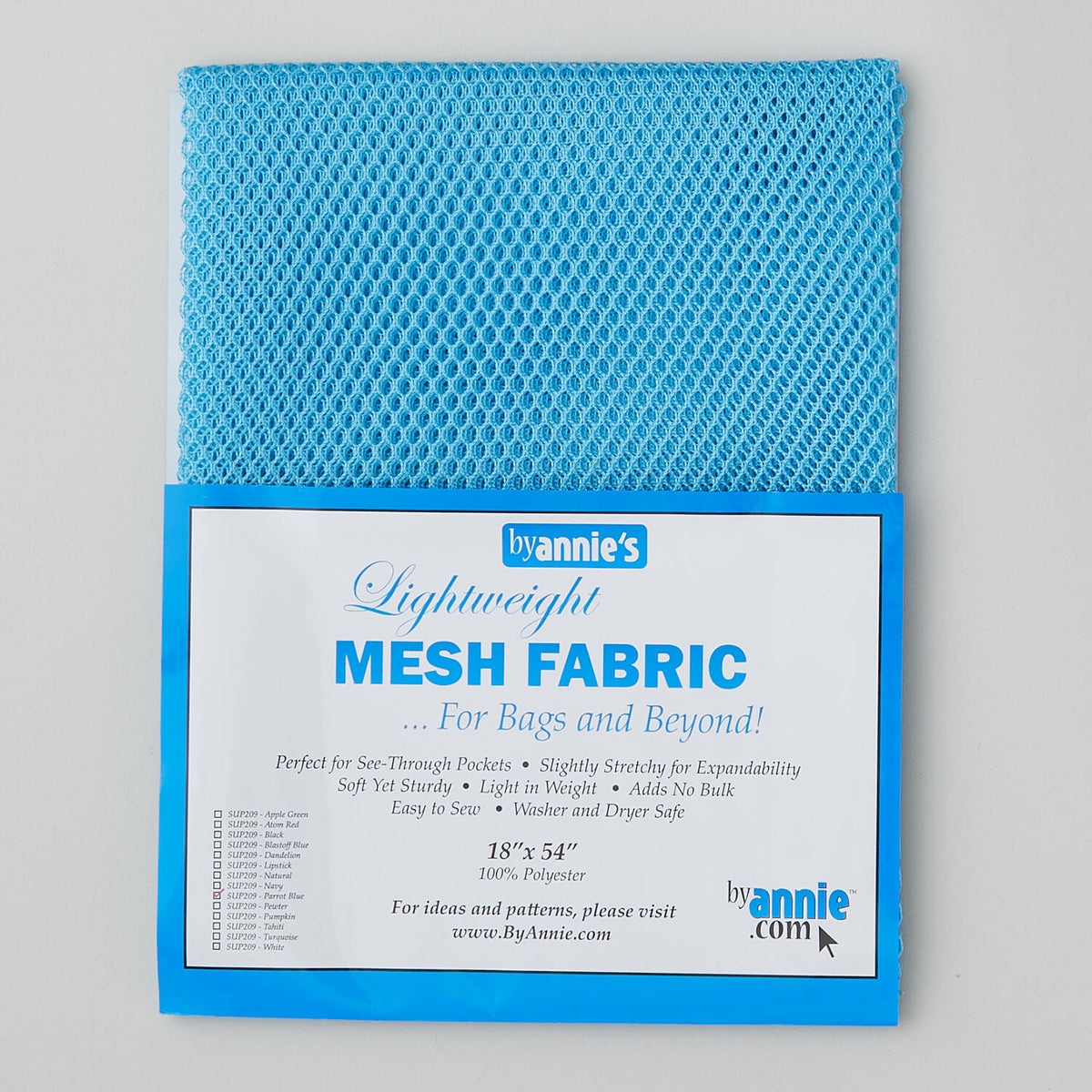 ByAnnie Lightweight Mesh - 18" x 54" - Parrot Blue