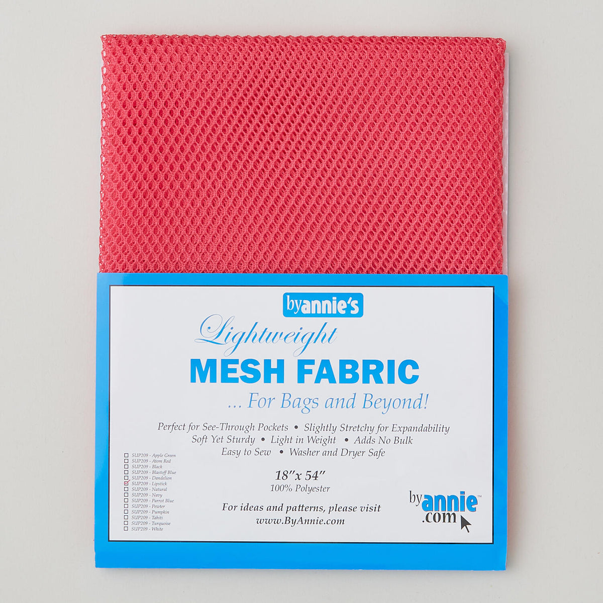 ByAnnie Lightweight Mesh - 18" x 54" - Lipstick