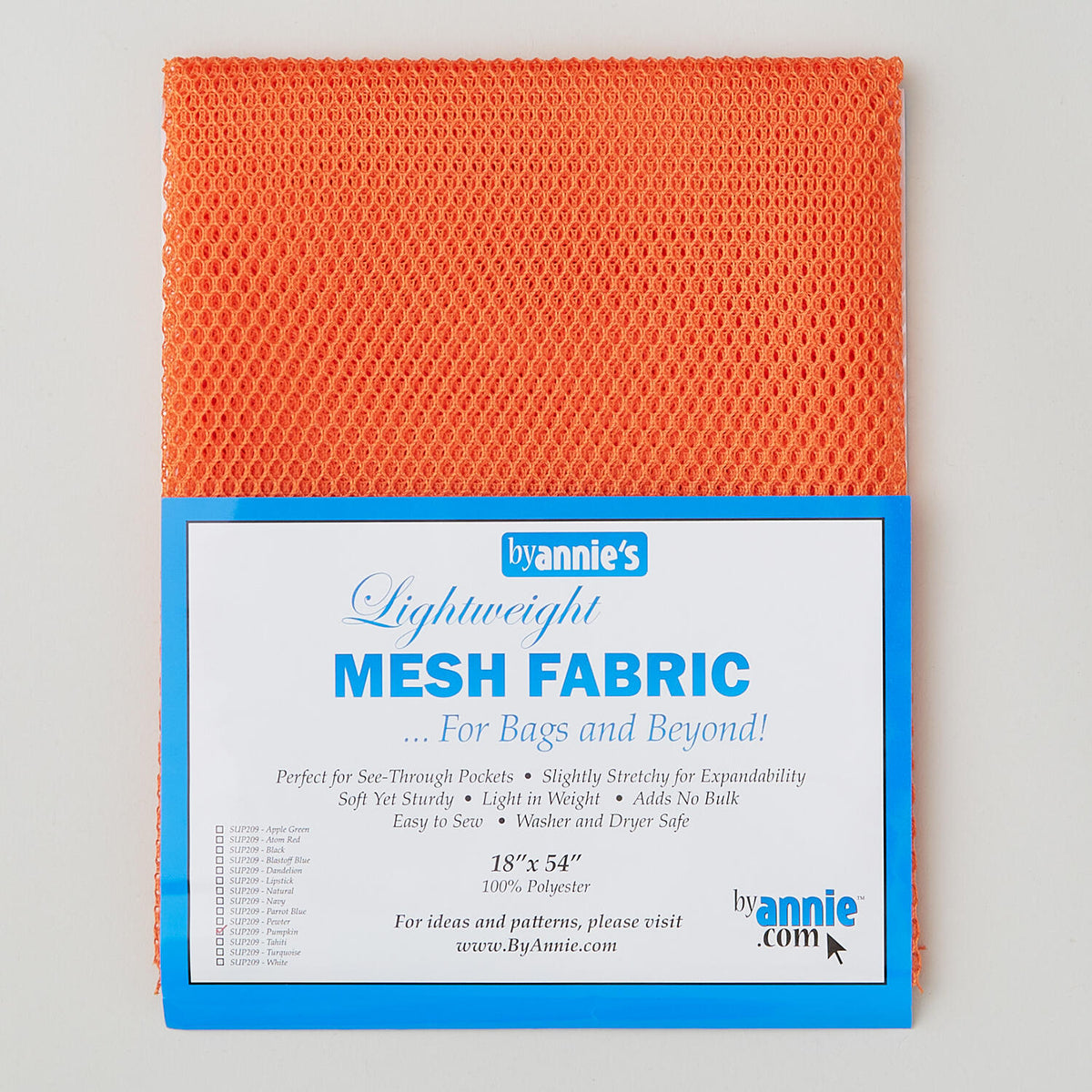 ByAnnie Lightweight Mesh - 18" x 54" - Pumpkin