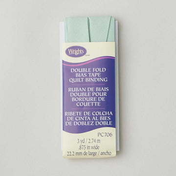 Wrights Quilt Binding Double Fold Bias Tape - Seafoam