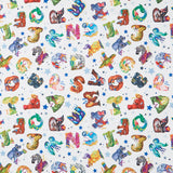 Amazing Alphabet - Alphabet Toss White Yardage