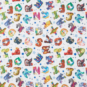 Amazing Alphabet - Alphabet Toss White Yardage