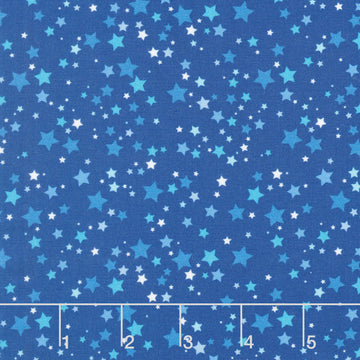 Amazing Alphabet - Stars Blue Yardage