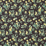 Lemon Zest - Citrus Grove Black Yardage