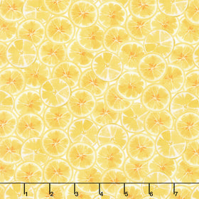 Lemon Zest - Slices Yellow Yardage