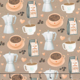 Perfect Blend - Coffee Shop Light Brown Yardage