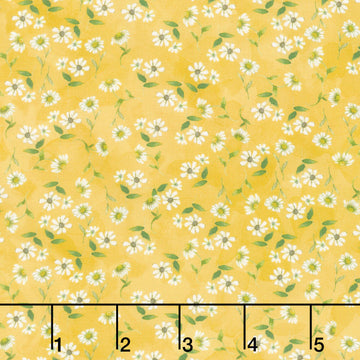 Sunflower Song - Daisies Gold Digitally Printed Yardage
