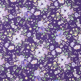 Chateau En Fleur - Bouquets Dark Purple Yardage