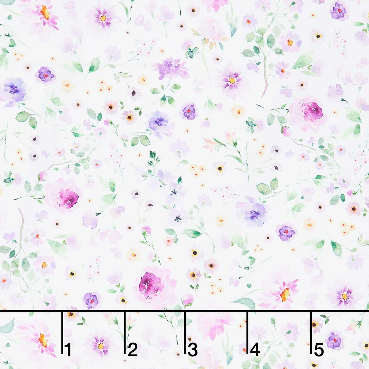 Chateau En Fleur - Allover Floral White Yardage