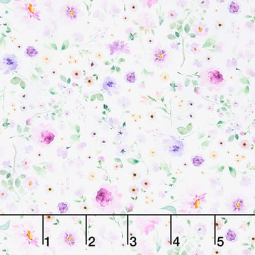 Chateau En Fleur - Allover Floral White Yardage