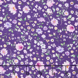 Chateau En Fleur - Allover Floral Dark Purple Yardage