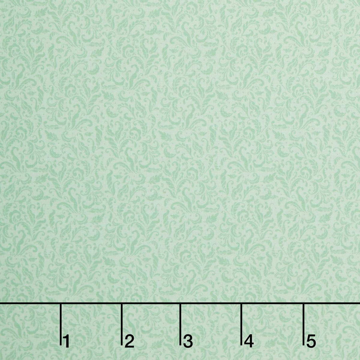 Chateau En Fleur - Tonal Scroll Light Green Yardage
