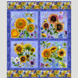 Sunflower Song - Sunflower Blue Digitally Printed Panel