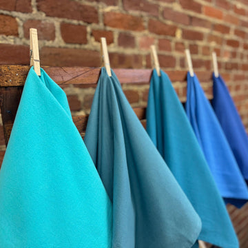 Color Dyed Flour Sack Dishtowel - Cornflower