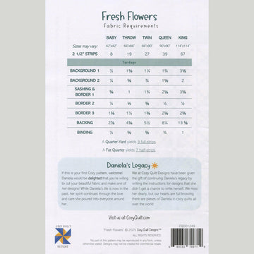 Fresh Flowers Quilt Pattern