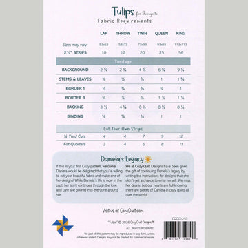Tulips for Georgette Quilt Pattern