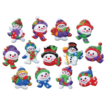 So Many Snowmen Felt Ornaments Kit