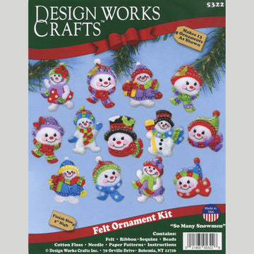 So Many Snowmen Felt Ornaments Kit