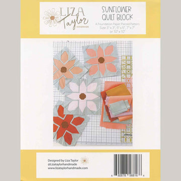 Sunflower FPP Quilt Block Pattern