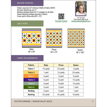 Scatter Sunshine Quilt Pattern
