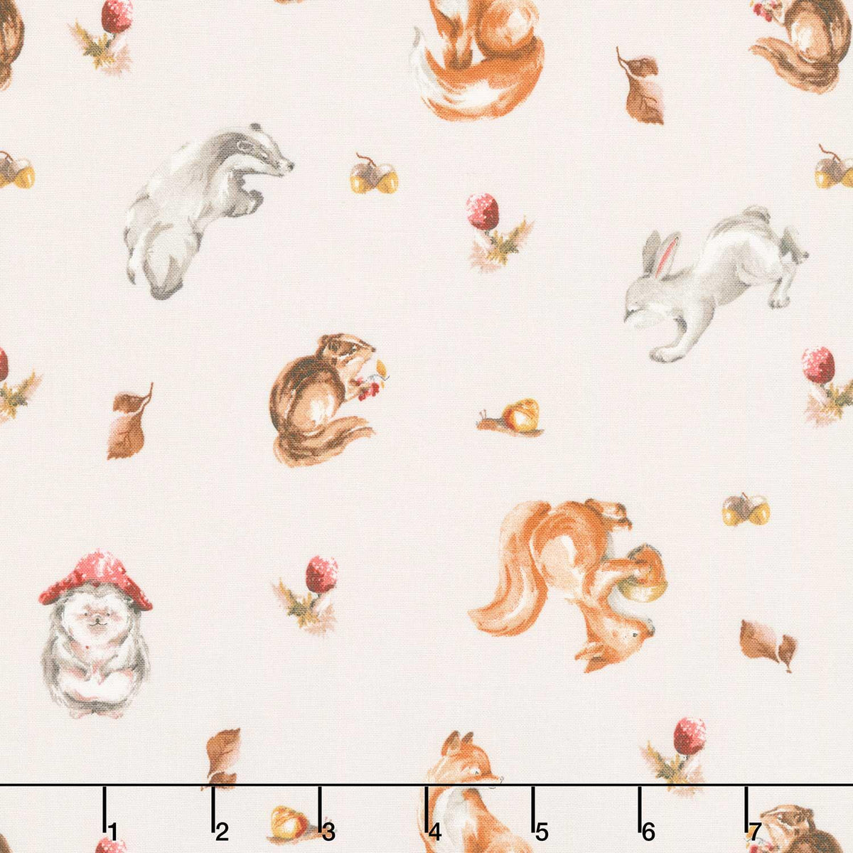 Story Book - Animals Cream Yardage