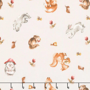 Story Book - Animals Cream Yardage